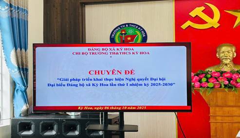 Chuyên đề sinh hoạt Chi bộ trường TH&THCS Kỳ Hoa
