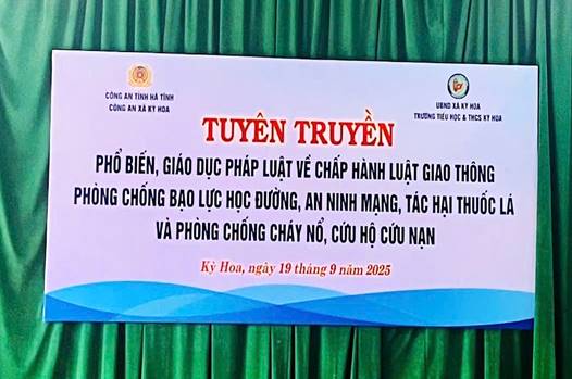 Trường TH&THCS Kỳ Hoa  tổ chức  tuyên truyền, phổ biến giáo dục pháp luật
